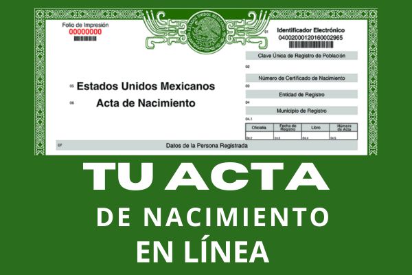 ¿Cómo puedo ver mi acta de nacimiento en línea?